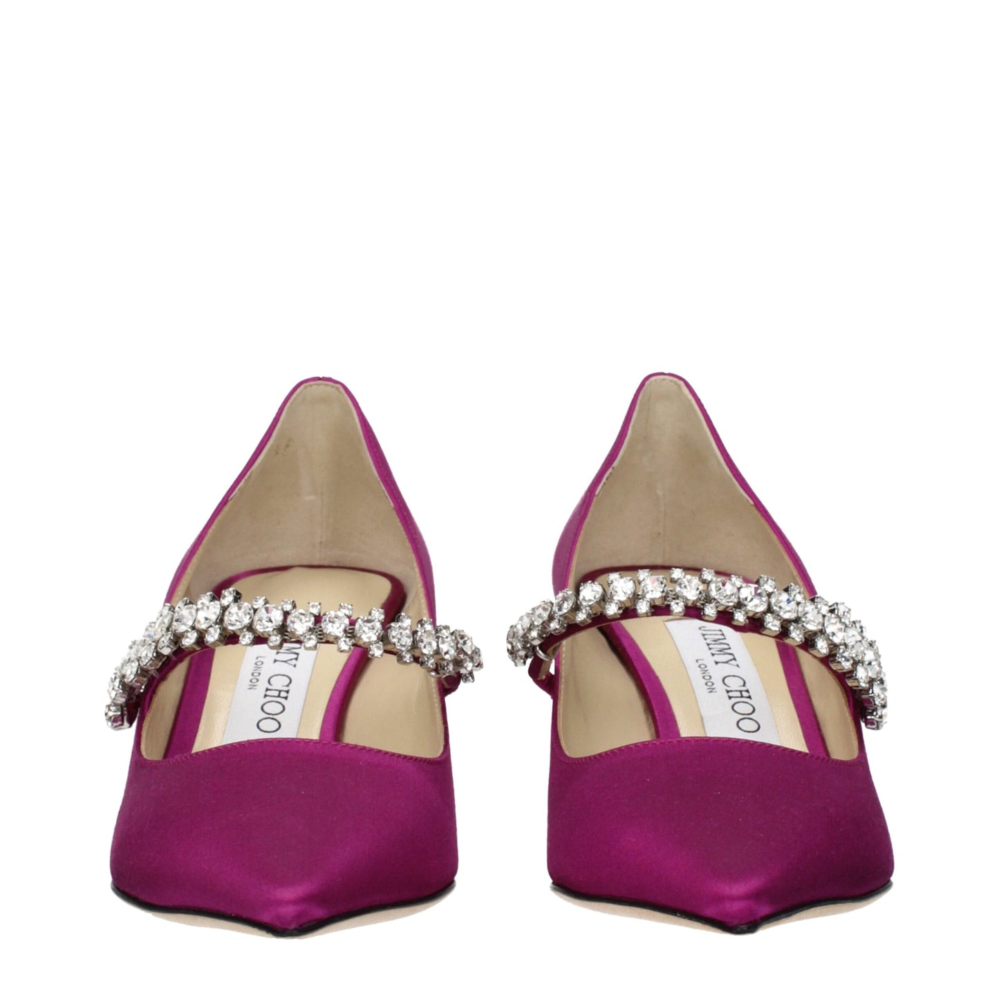 Pink Satin Mid Heel Pumps