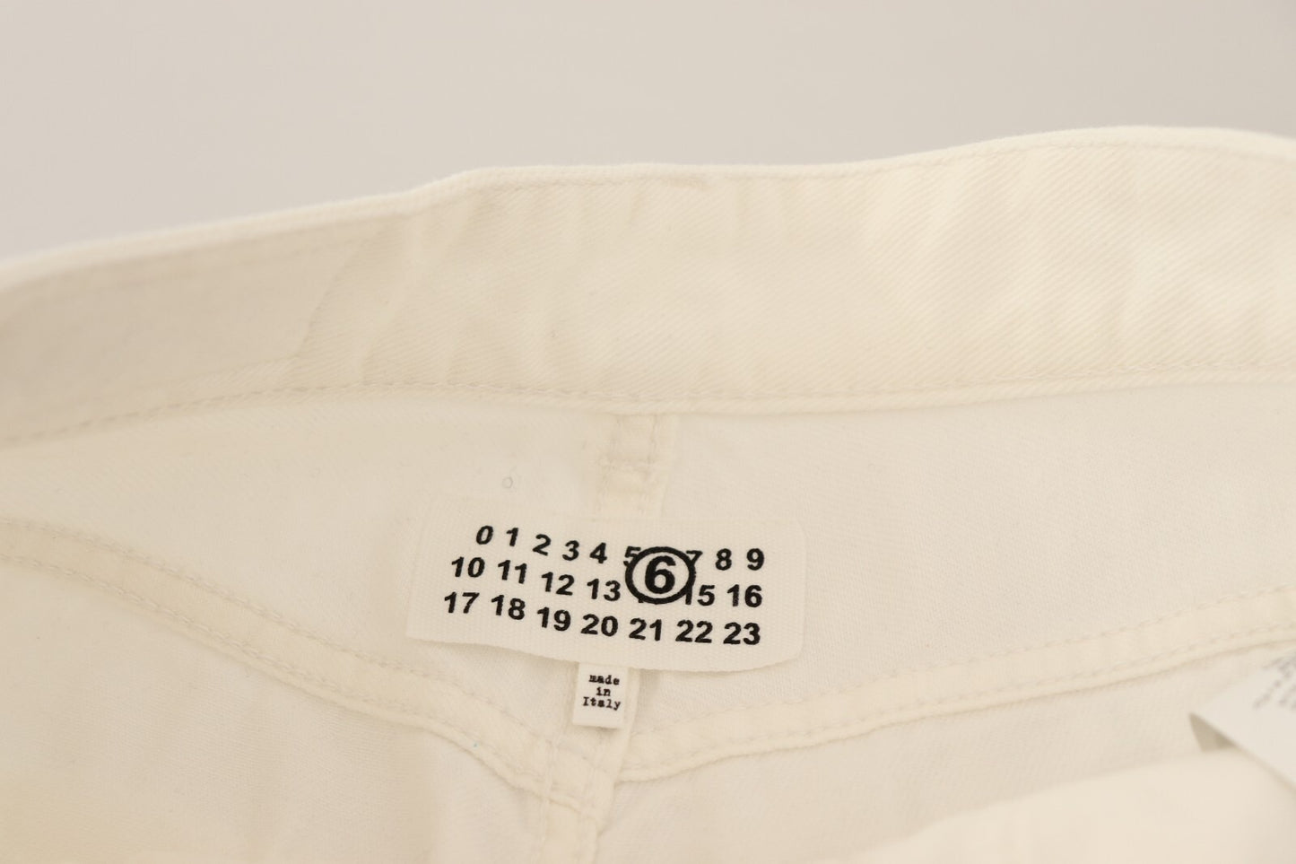 White Mid Waist Knee Length Bermuda Shorts