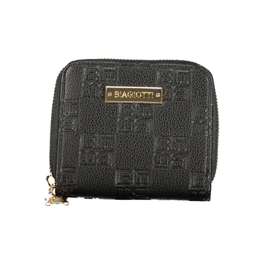 Black Polyurethane Women Wallet