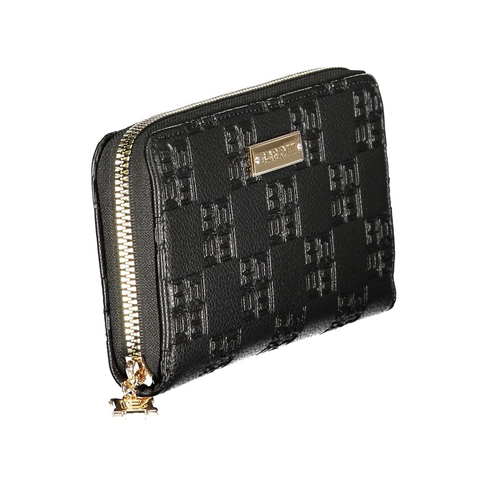 Black Polyurethane Women Wallet
