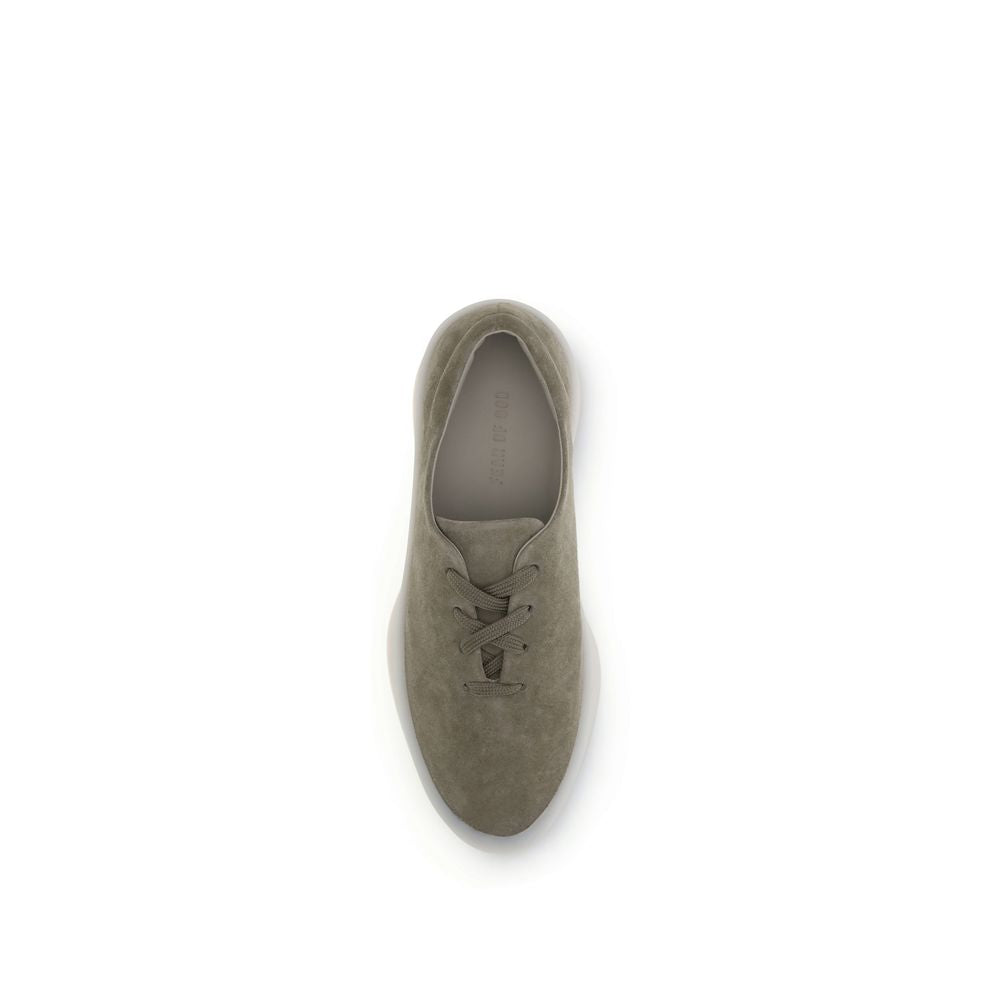 Beige Calf Leather Bos Taurus Low Top Sneakers