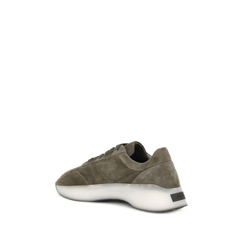 Bicolor Leather Athletic Sneakers