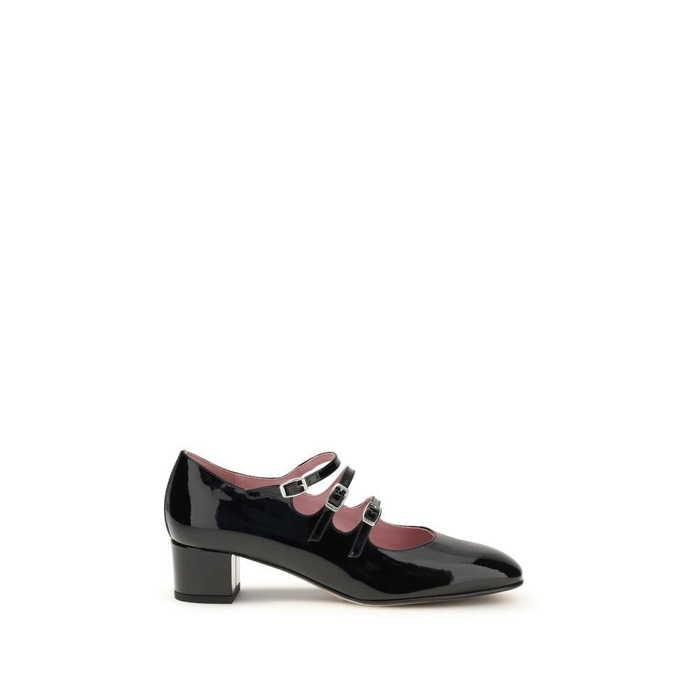 Gold Calf Leather Bos Taurus Mid Heel Pumps