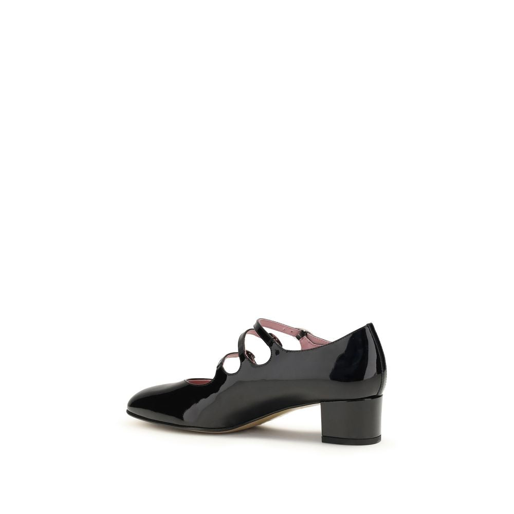 Gold Calf Leather Bos Taurus Mid Heel Pumps