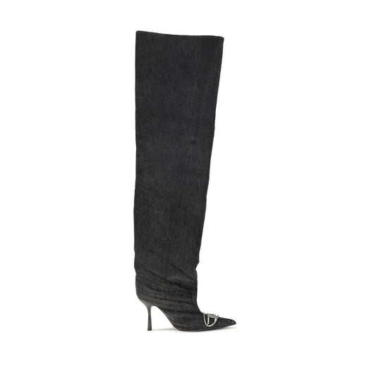 Black Fabric Over The Knee