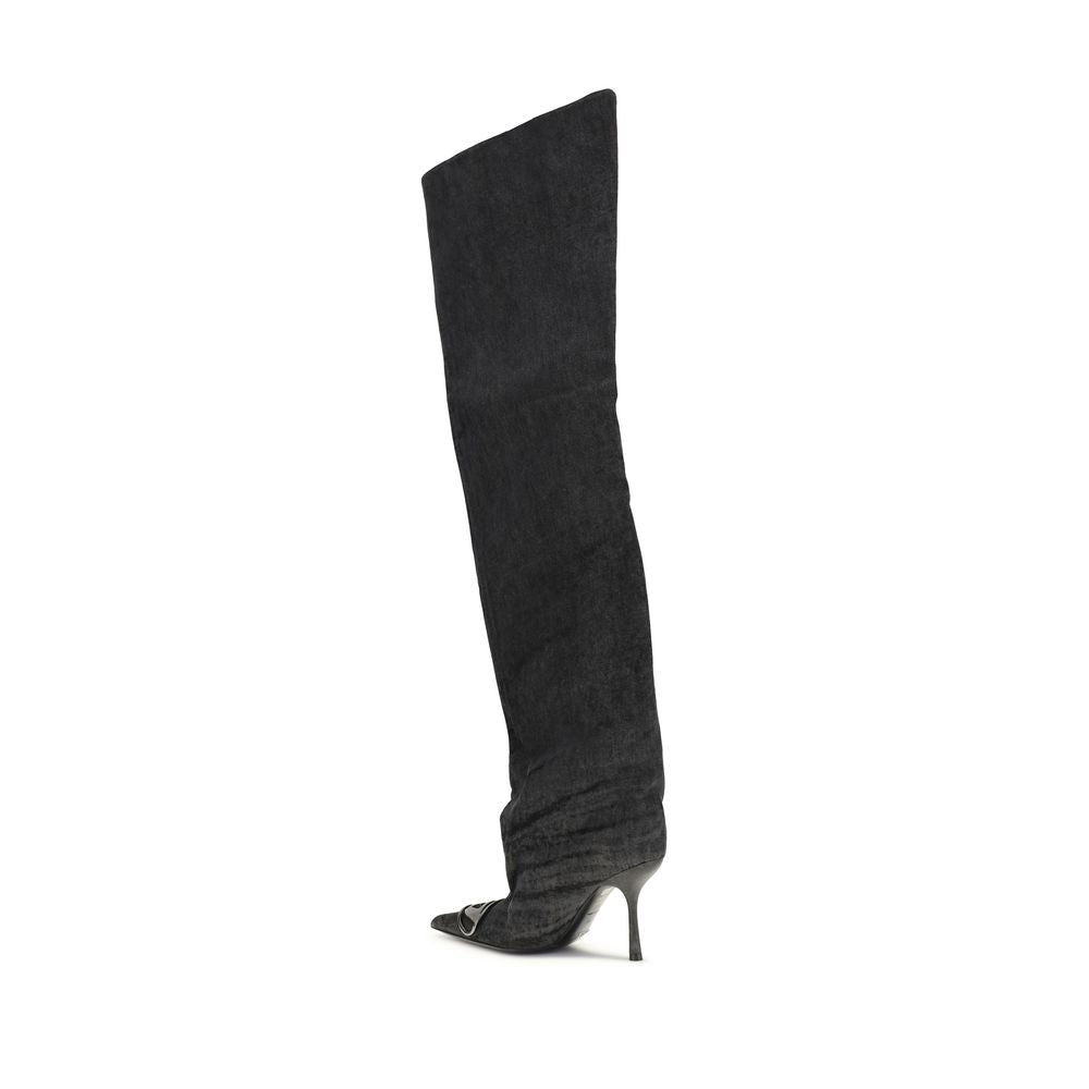 Black Fabric Over The Knee