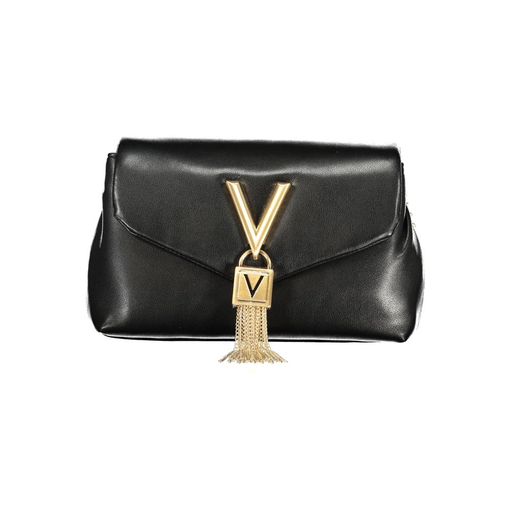 Black Polyurethane Women Shoulder Bag