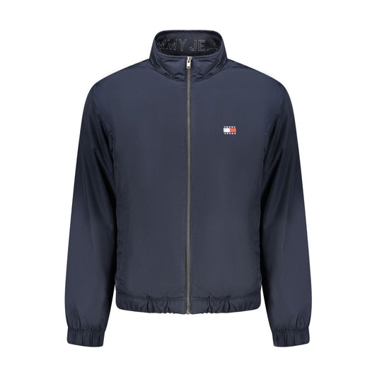 Blue Polyester Men's Jacket