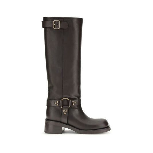 Brown Calf Leather Bos Taurus Lace-Up Boots