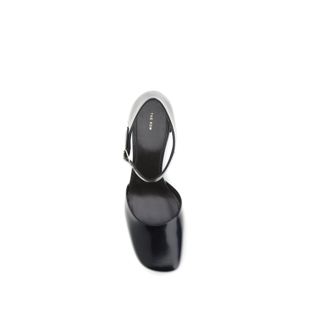 Black Calf Leather Bos Taurus Mid Heel Pumps