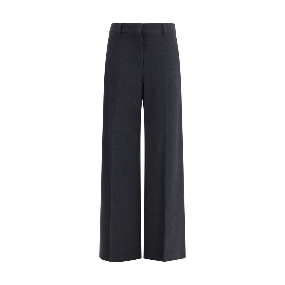 Gray Cotton Dress Pants