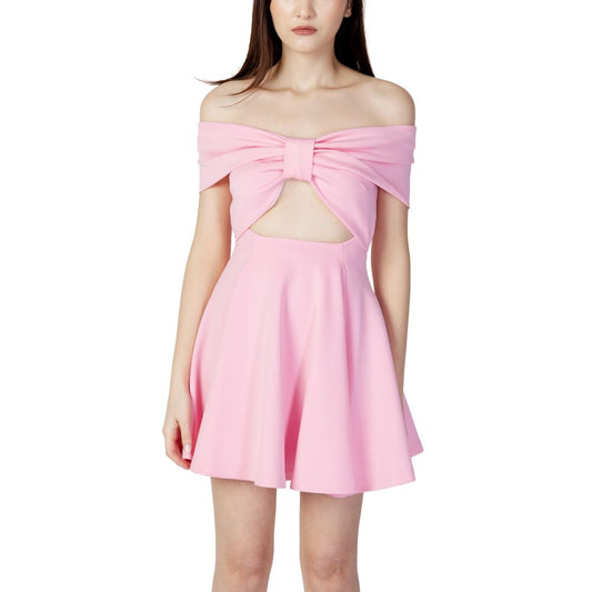 Multicolor Polyester Short Dress