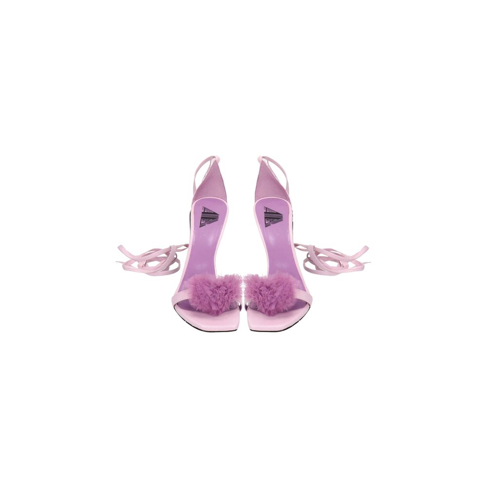 Purple Leather High Heel Pumps