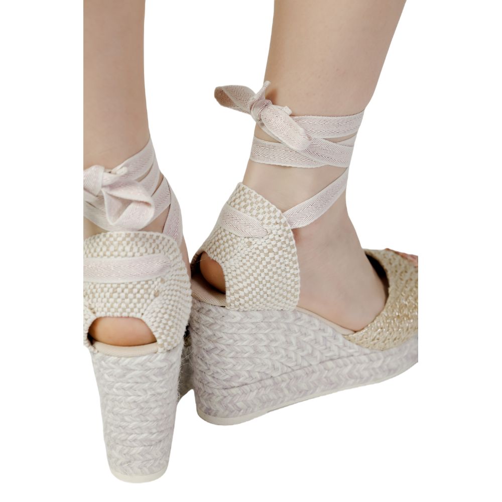Multicolor Cotton High Heel Pumps