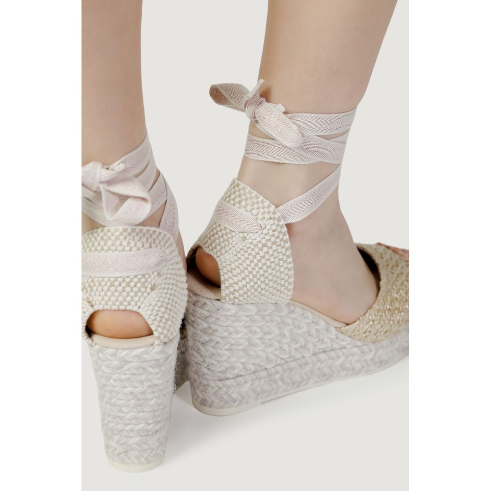 Multicolor Cotton High Heel Pumps