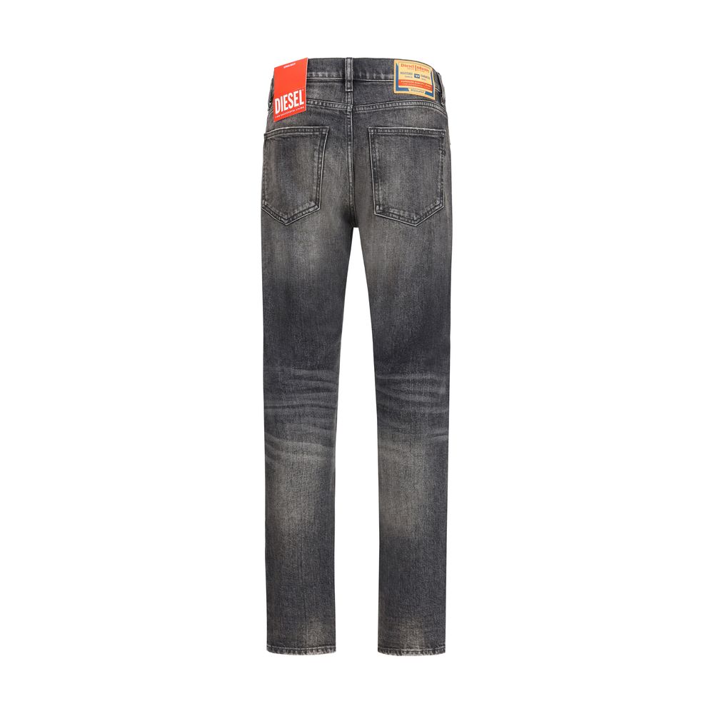 Gray Cotton Relaxed Fit Jeans
