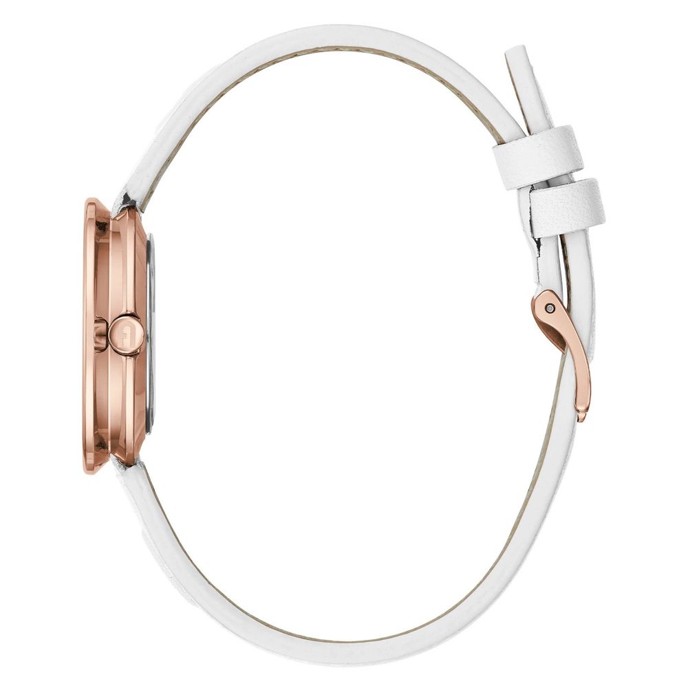 White Leather Dress Watch