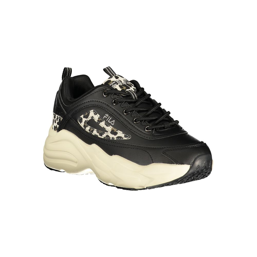 Black Polyurethane Women Sneaker