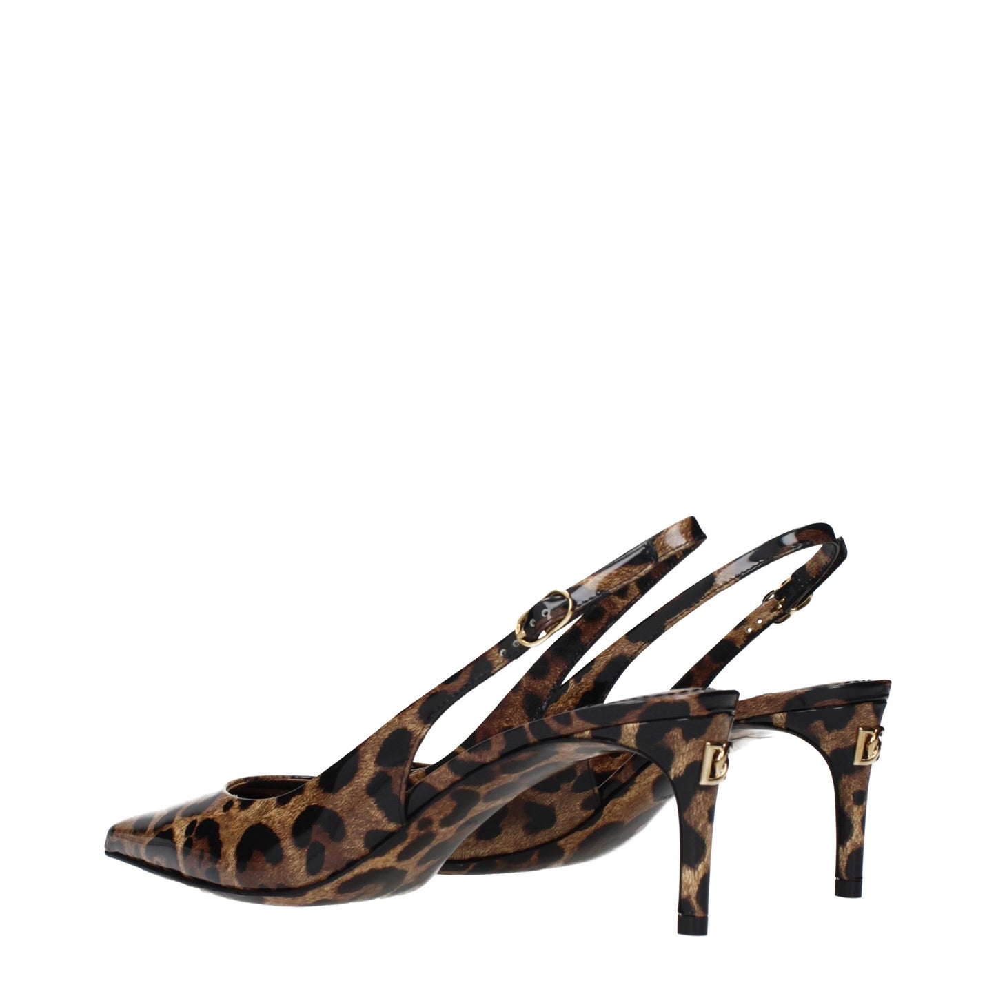 Brown Leather Stiletto Heel Sandals