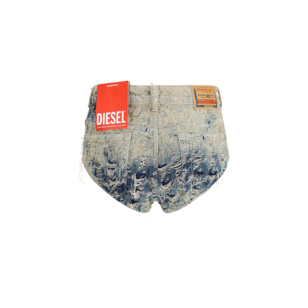 Blue Cotton Bermuda Shorts