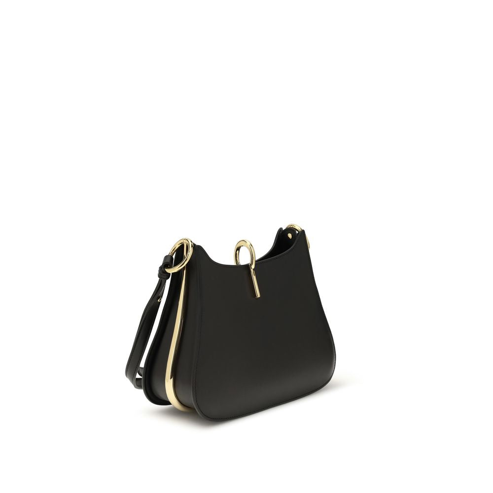 Black Calf Leather Bos Taurus Shoulder Bag