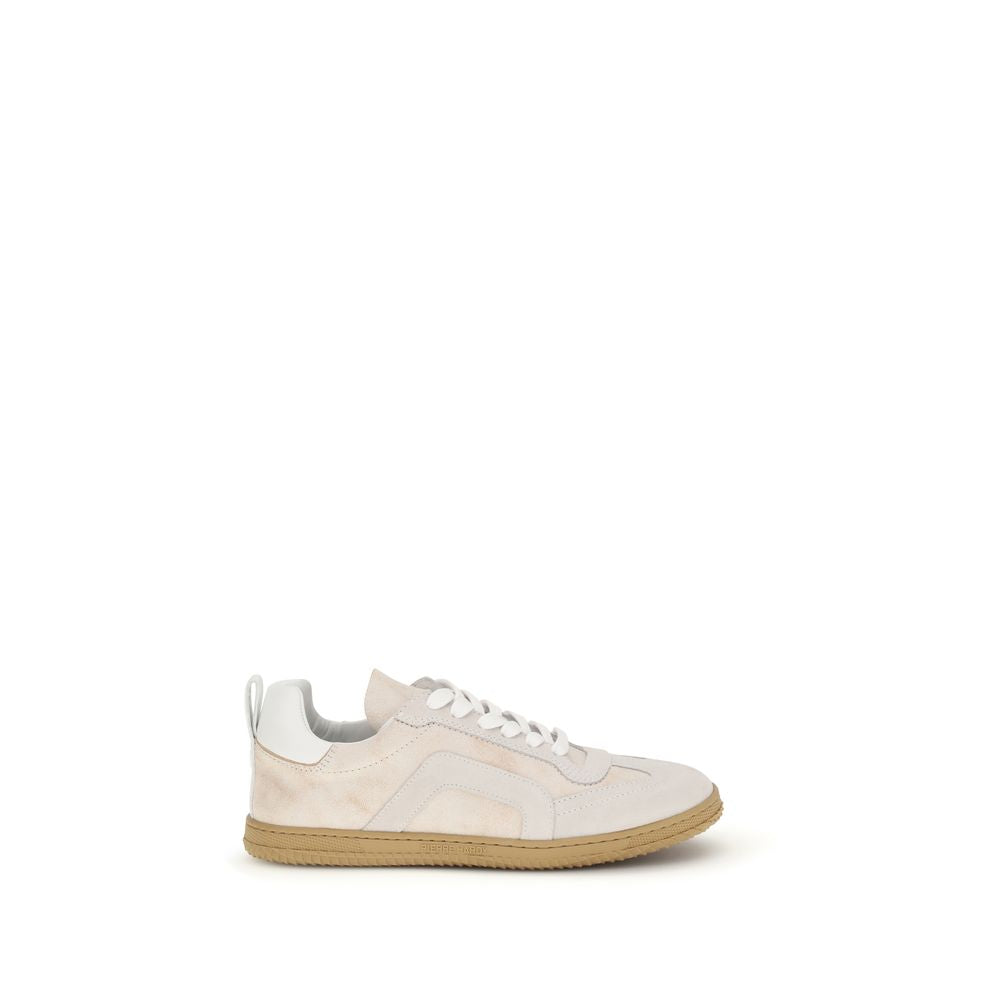 Beige Calf Leather Bos Taurus Low Top Sneakers