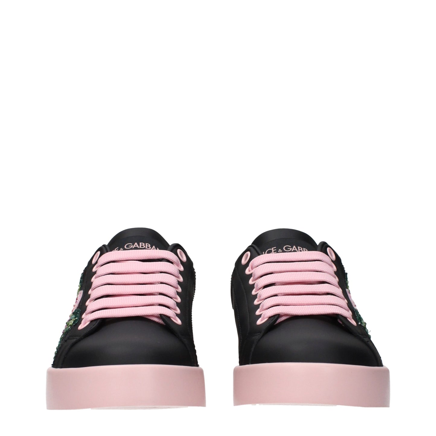 Black Leather Sneakers