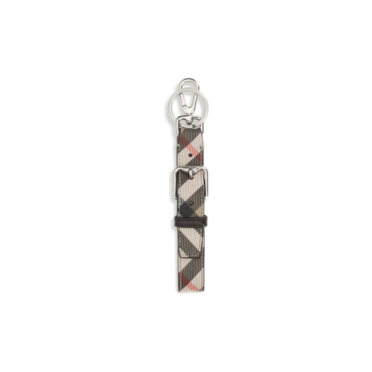 Beige Cotton Keychain