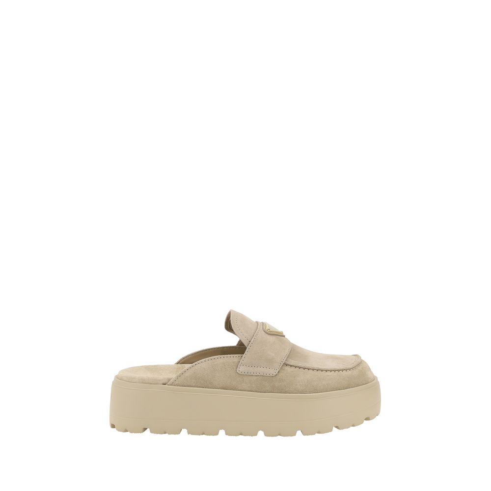Beige Calf Leather Bos Taurus Mules