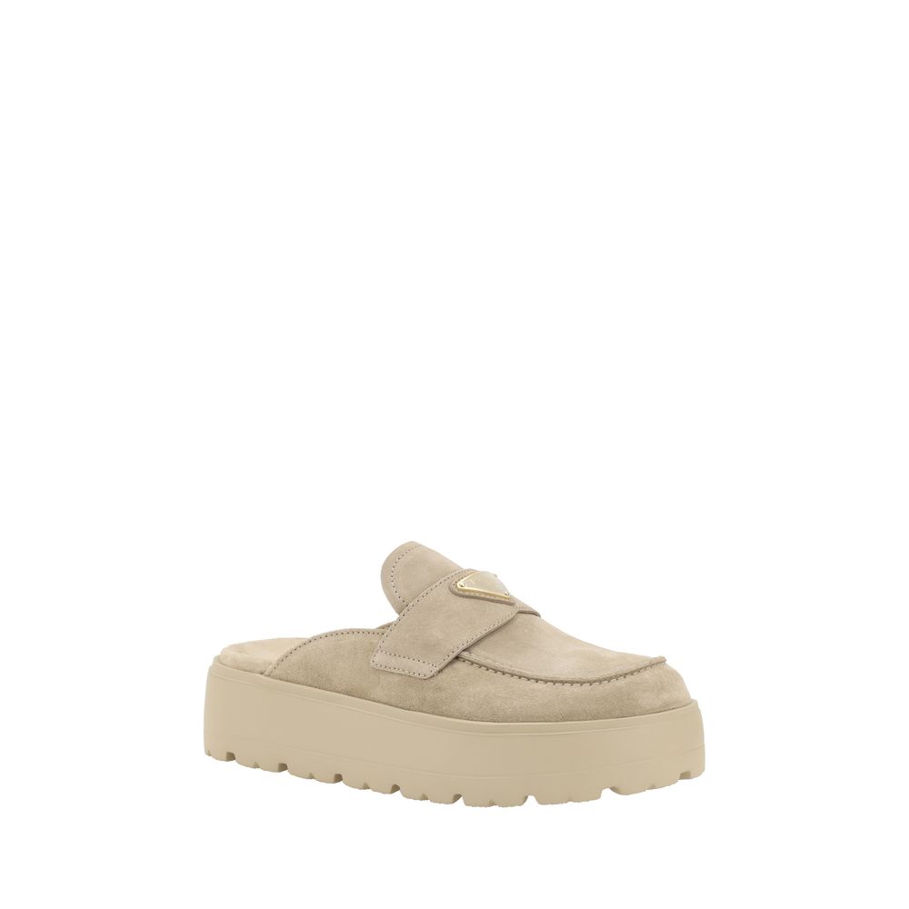 Beige Calf Leather Bos Taurus Mules