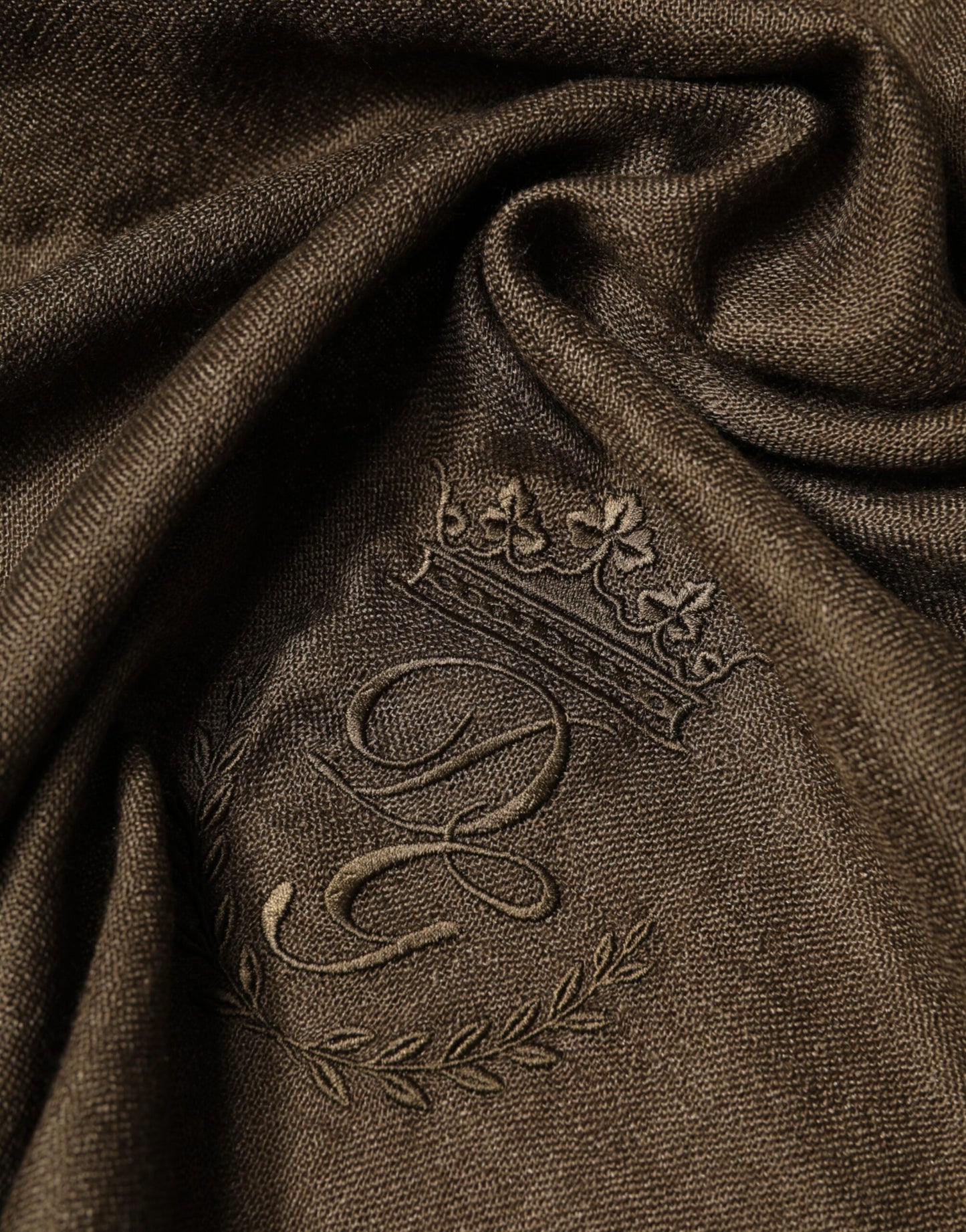 Brown Cashmere Knit Neck Wrap Shawl  Scarf