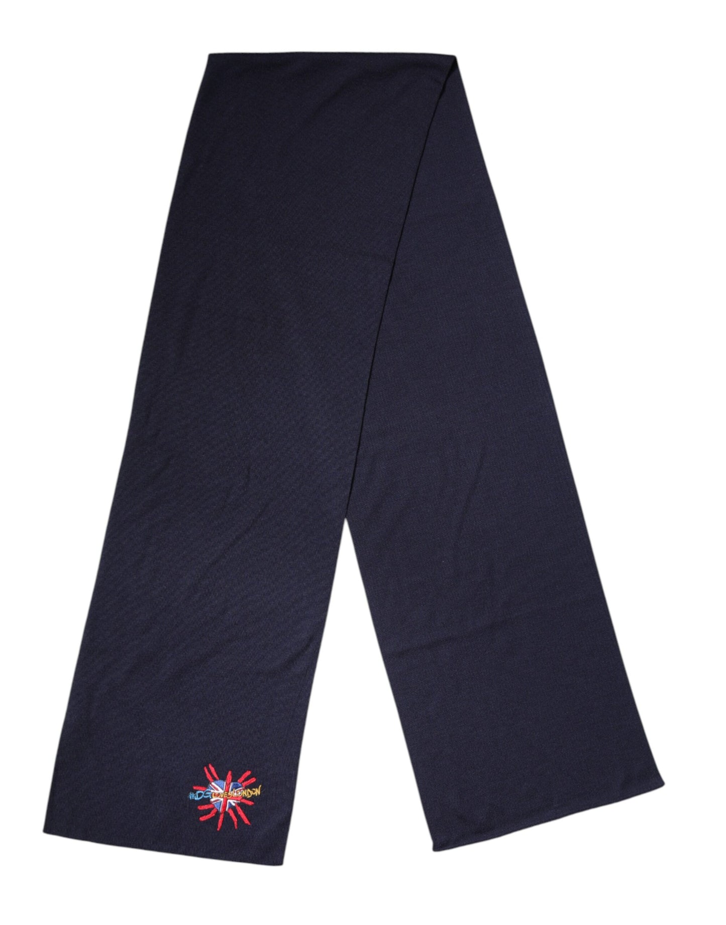 Blue Wool DG Loves London Neck Wrap Scarf