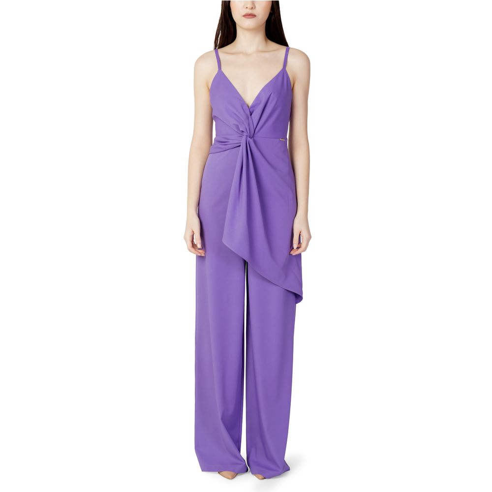 Purple Polyester Jumpsuit