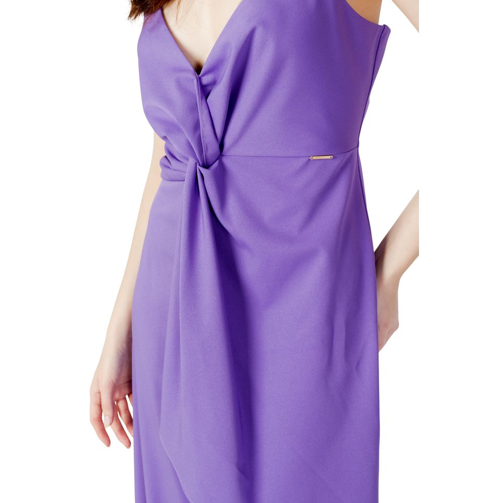 Purple Polyester Jumpsuit