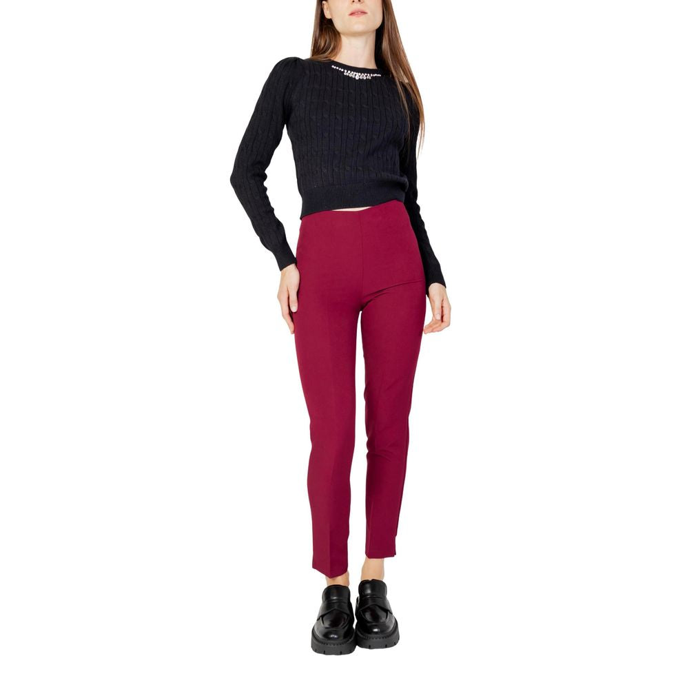 Bordeaux Polyester Pants