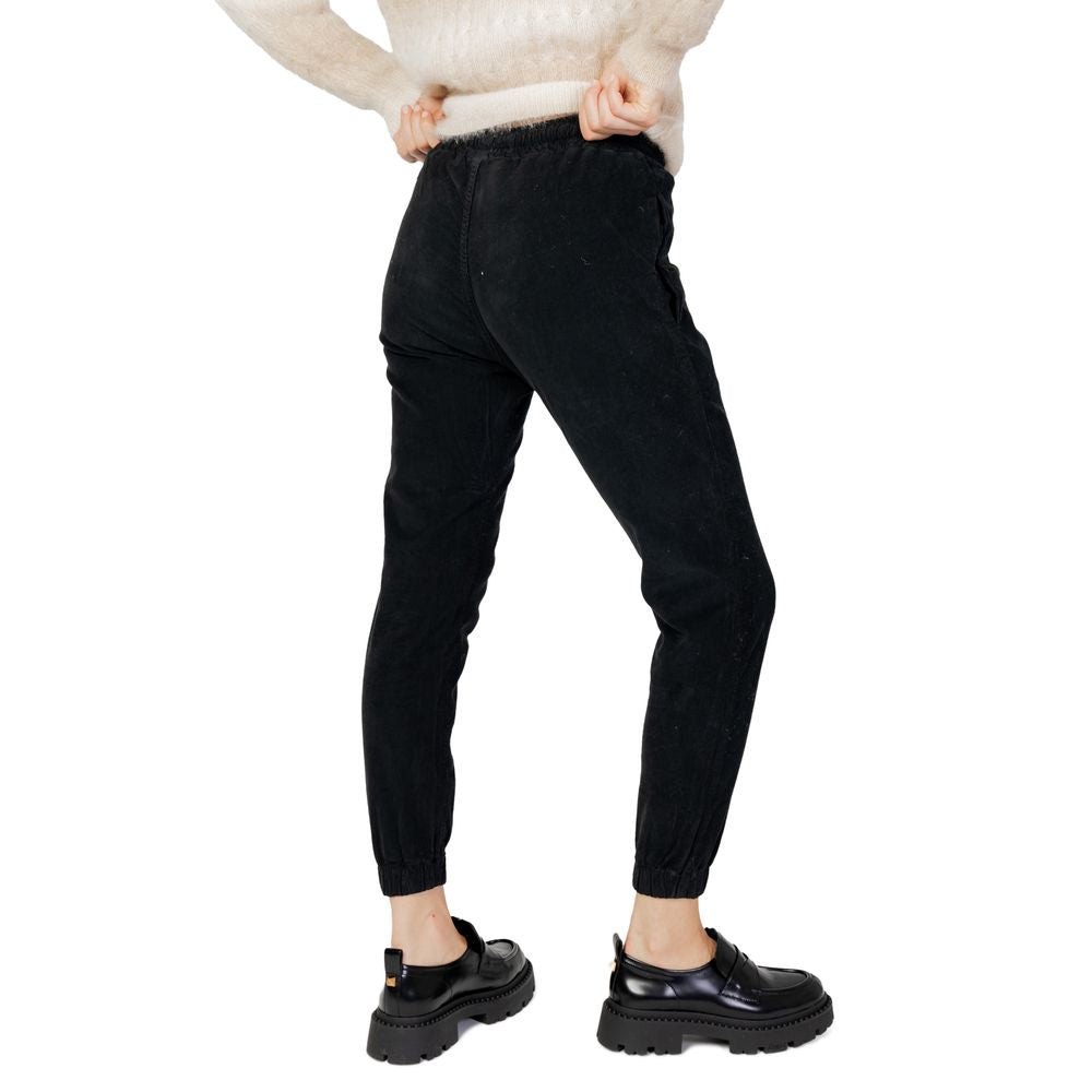 Black Cotton Athletic Pants