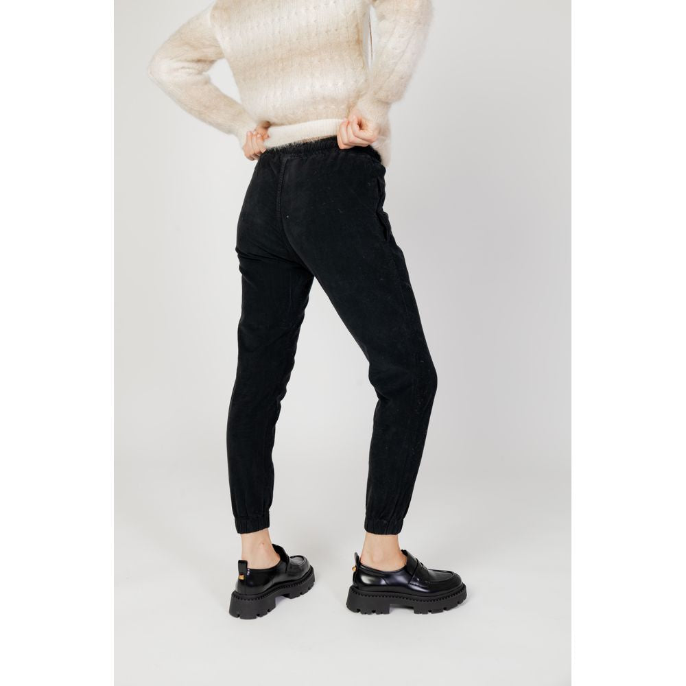Black Cotton Athletic Pants
