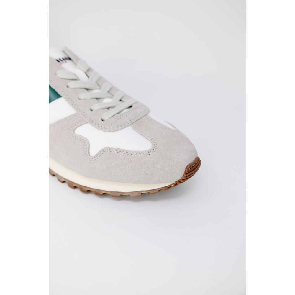 Gray Leather Athletic Sneakers