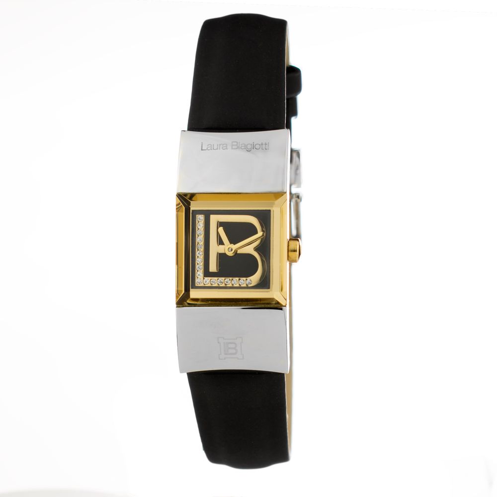 Black Leather Dress Watch