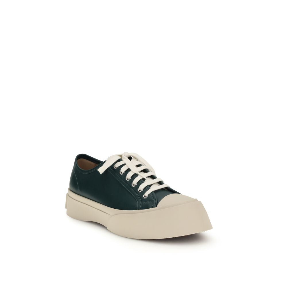 Black Napa Leather / Calf Bos Taurus Chunky Sneakers