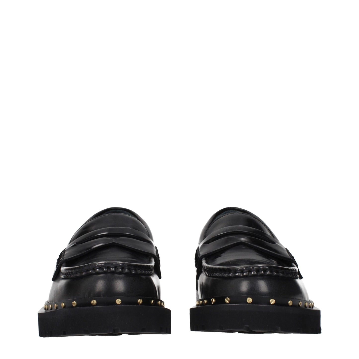 Black Leather Slip-On Loafers