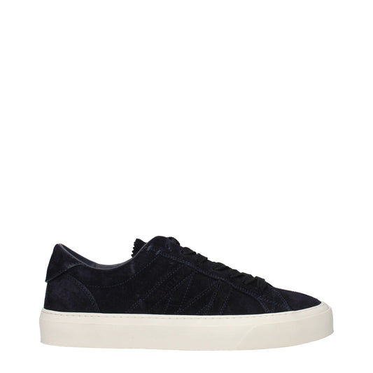 Blue Leather Low Top Sneakers