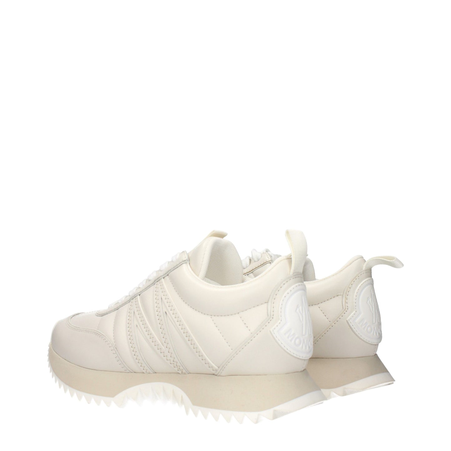 Beige Leather Low Top Sneakers