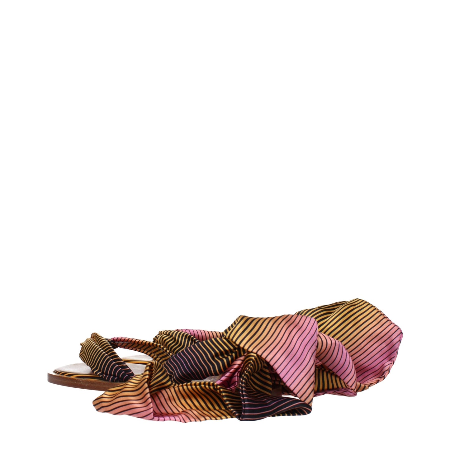 Multicolor Fabric Flip-Flop Sandals