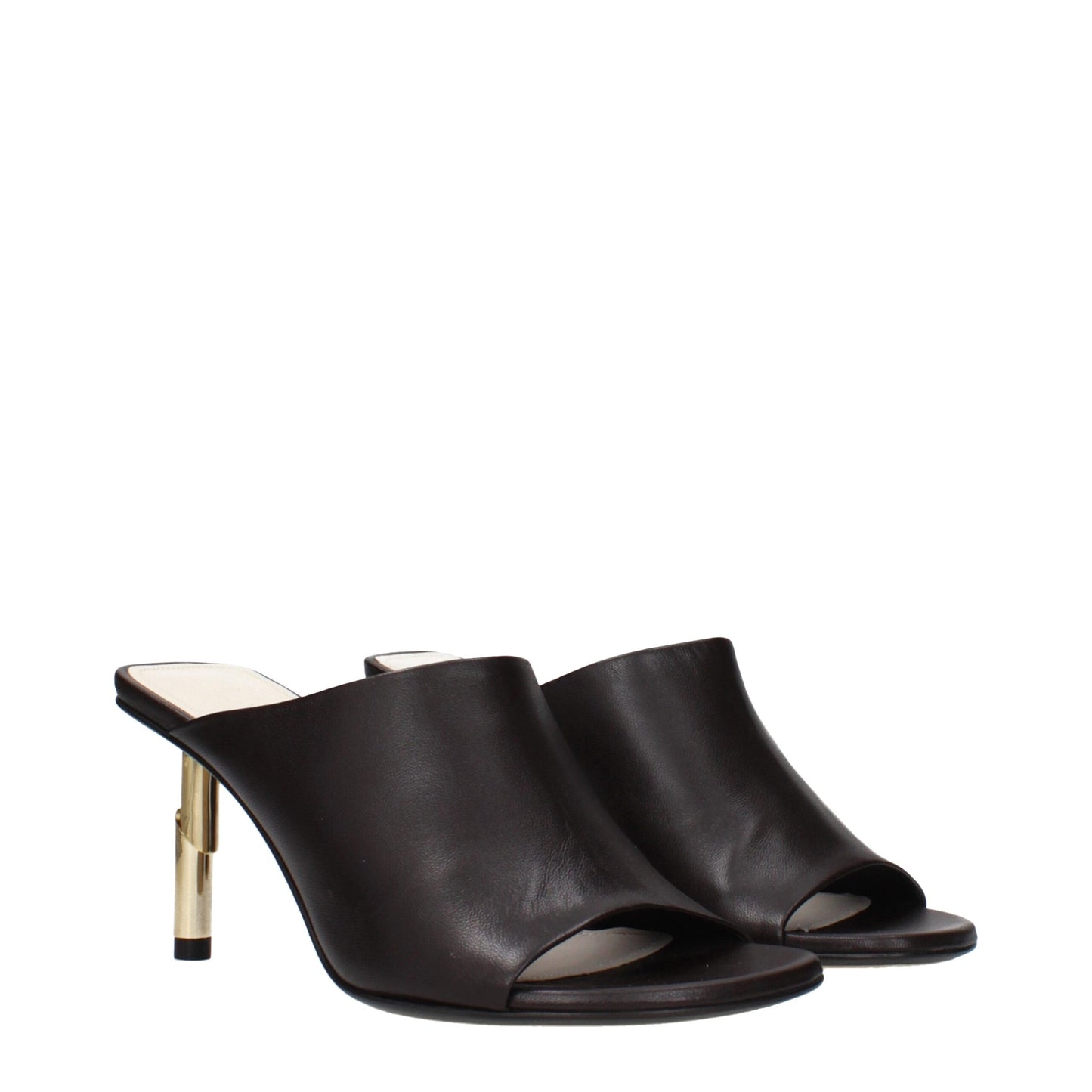 Black Leather High Heel Pumps