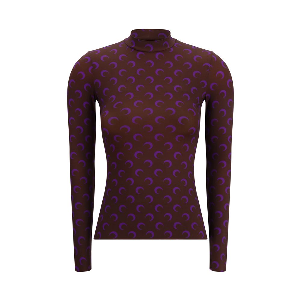 Brown Polyamide Top
