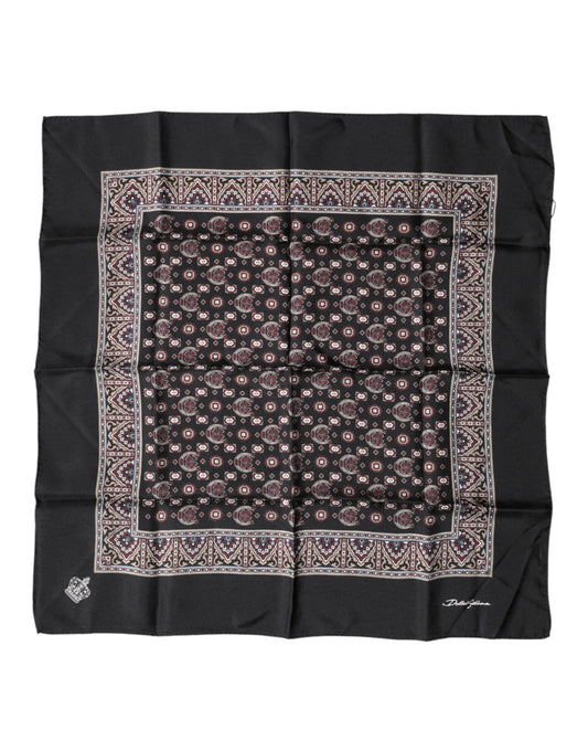 Multicolor Patterned Men Square Foulard Scarf