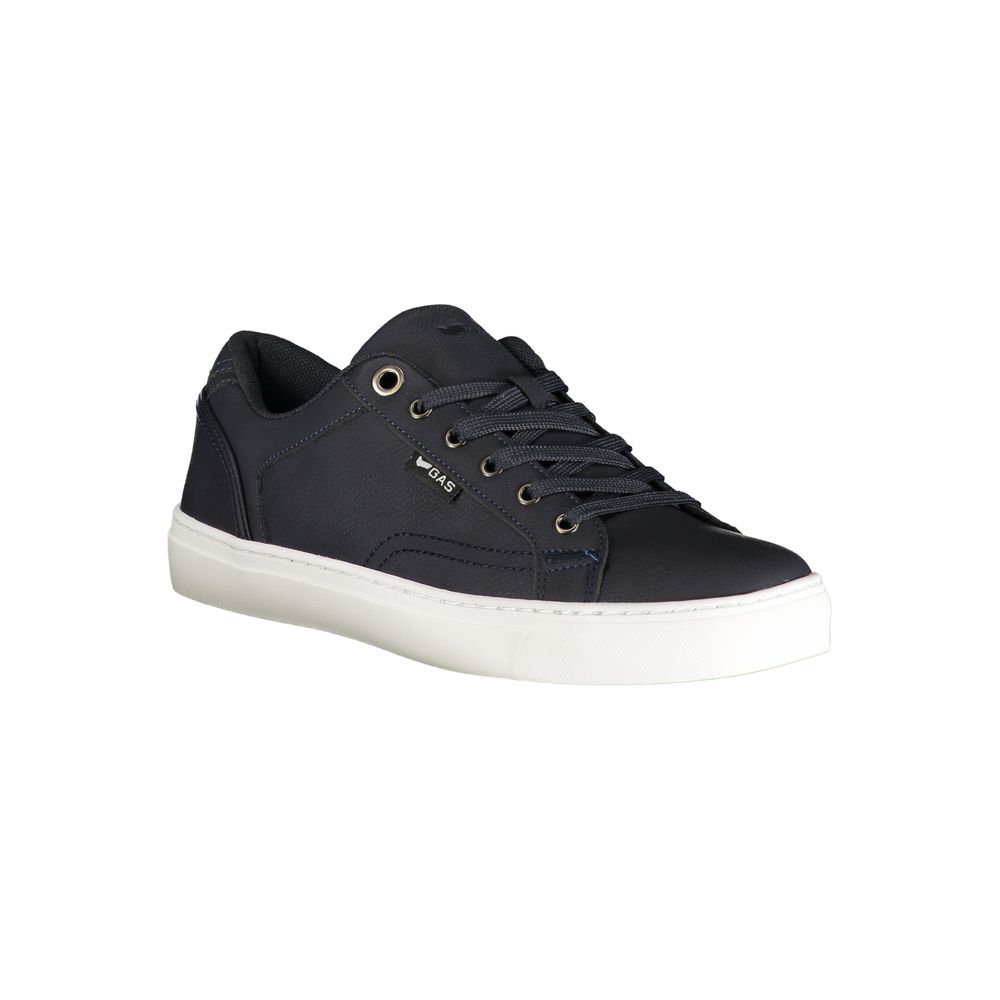 Blue Polyurethane Men Sneaker