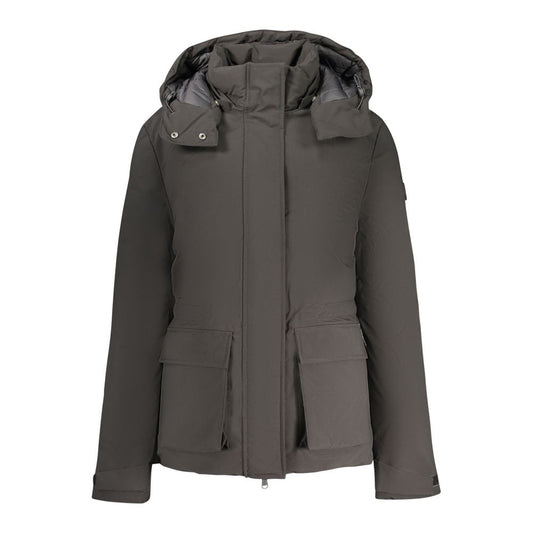 Black Polyester Women Jacket
