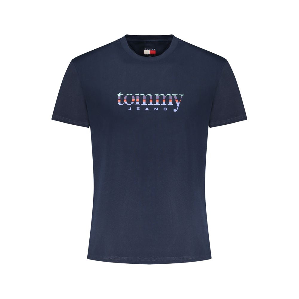 Blue Cotton Men T-Shirt